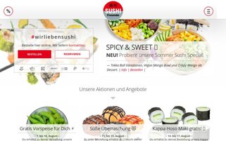 SUSHIFREUNDE Webseiten Screenshot