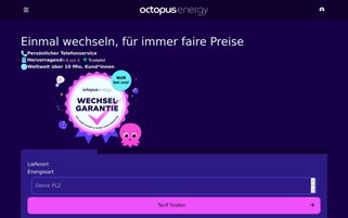 Octopus Energy Webseiten Screenshot
